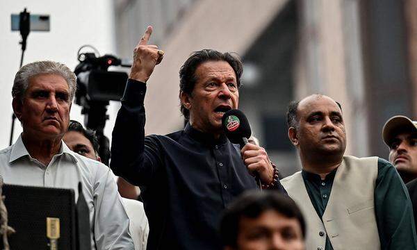 Imran Khan auf einem Bild von seinem Protestmarsch am 1. November.