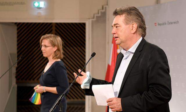 Klimaschutzministerin Leonore Gewessler und Vizekanzler Werner Kogler