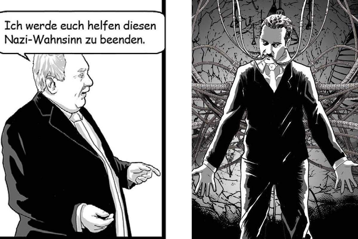 Nach dem umstrittenen FPÖ-Comic schlug die SPÖ vor der Wien-Wahl zurück und gab den Comic "Mr. X" heraus. Darin kämpft der vermummte Müllmann Mister X zusammen mit dem Wiener SP-Bürgermeister Michael Häupl gegen Nazi-Zombies und einen Androiden mit dem Aussehen von FP-Chef Heinz-Christian Strache.