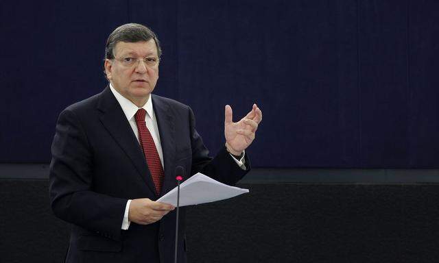 European Commission President Barroso addresses the European Parliament in Strasbourg