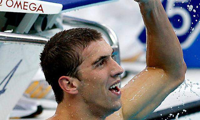 OLYMPIA - Olympische Spiele 2008 Michael Phelps USA 400 Lagen Weltrekord