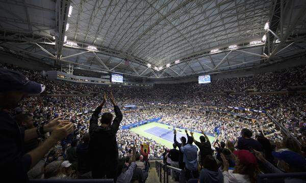 In der Hand der Tennis-Rowdys? Das geschlossene Arthur Ashe Stadion, die größte Tennisarena der Welt. 