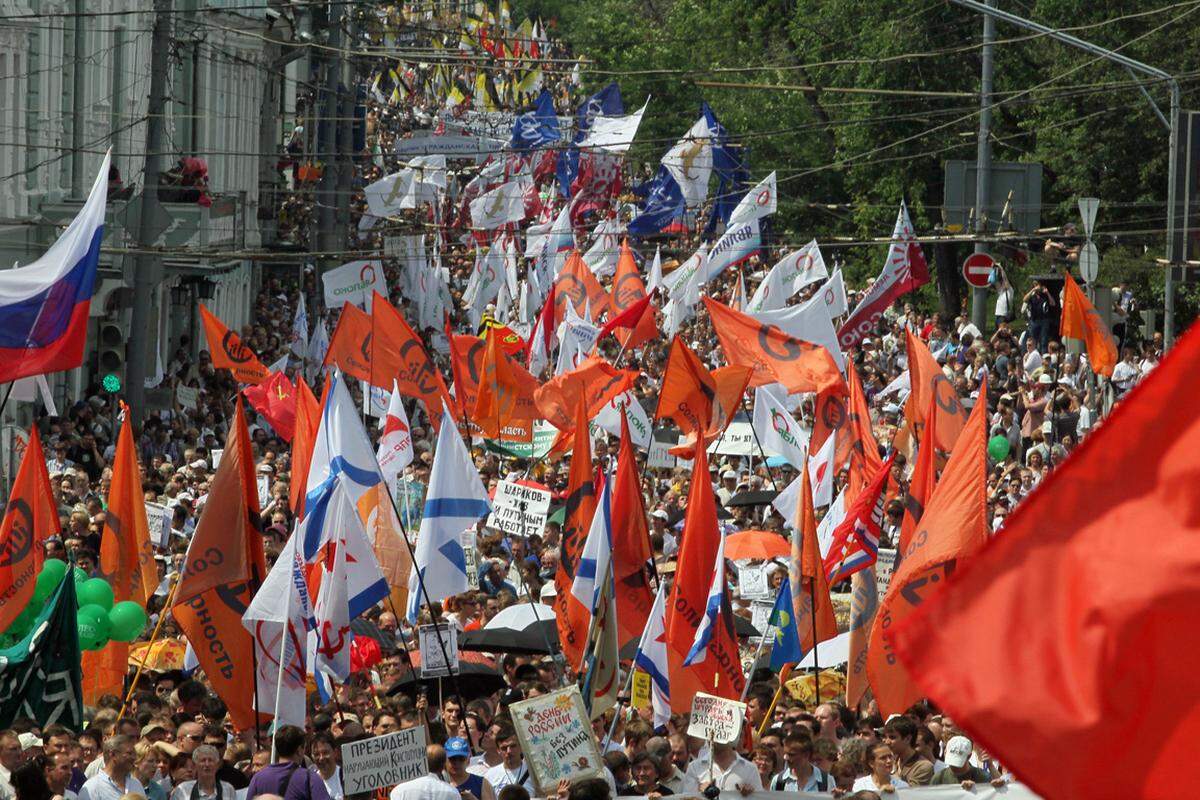 Die Demonstration begann am Puschkin-Platz im Stadtzentrum und führte über den Boulevard-Ring zum Sacharow-Prospekt. Dort fand im Anschluss eine Kundgebung statt.