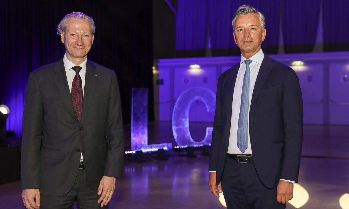 TÜV Austria-CEO Stefan Haas (l.) mit Werner G. Zenz, Vorstandssprecher Bankhaus Spängler.