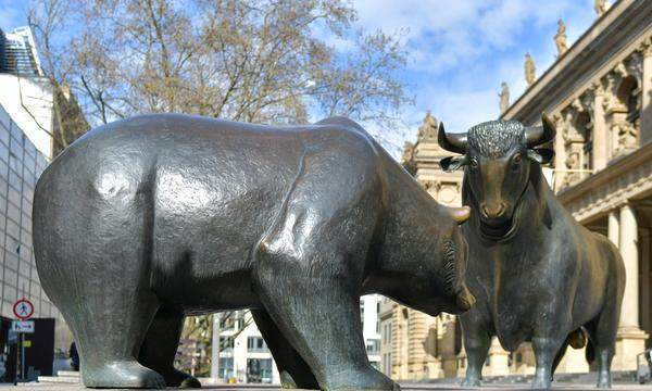 Bulle und Bär vor der Frankfurter Börse