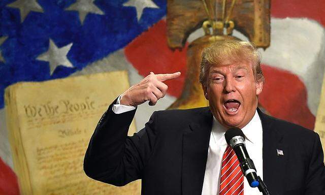 Donald Trump bei einer Wahlkampfrede.