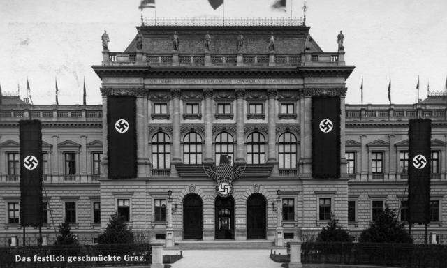 Die Universität Graz auf einem undatierten Archivbild zur Zeit des Nationalsozialismus.