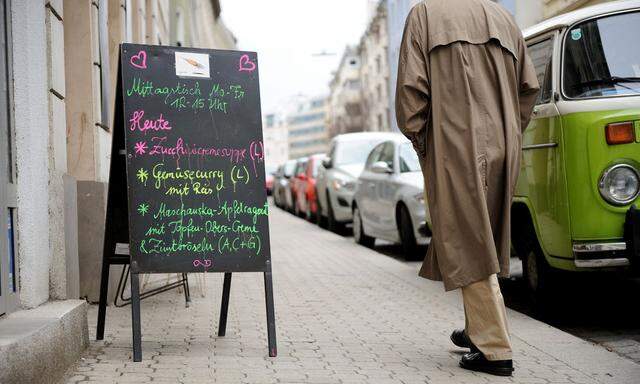 „Unser Laden“ in Wien III – Buchstaben zu jedem Tagesgericht. 