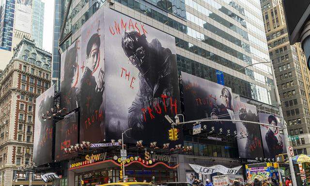 Werbung für den "Batman"-Film am New Yorker Times Square.