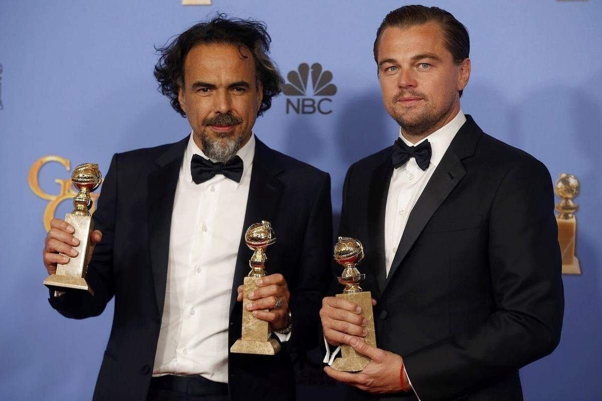 Der Mexikaner Alejandro Gonzalez Inarritu wurde als bester Regisseur geehrt, Leonardo DiCaprio als bester Hauptdarsteller. Der 41-Jährige spielt in dem Werk einen Pelztierjäger, der in der verschneiten Wildnis ums Überleben kämpft.