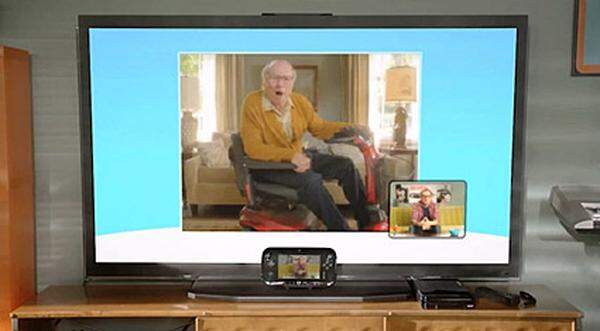 Per Videochat kann die Wii U ähnlich wie Skype mit anderen Spielern Kontakt aufnehmen.