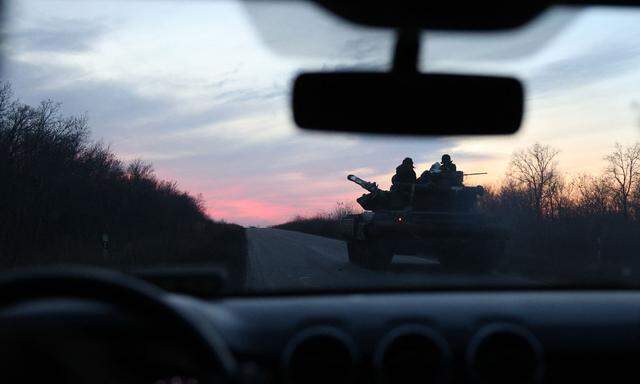 Ein ukrainischer Panzer vor Awdijiwka, aufgenommen im vergangenen November.