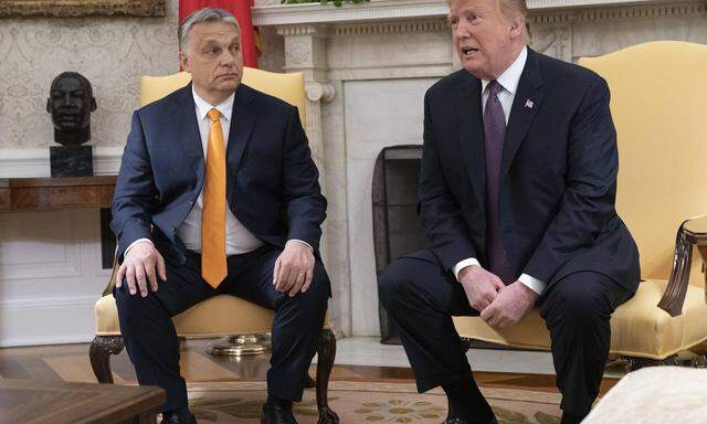 Ein Archivbild vom 13. Mai 2019: Der damals noch amtierende US-Präsident Donald Trump empfing Viktor Orbán im Oval Office des Weißen Hauses.
