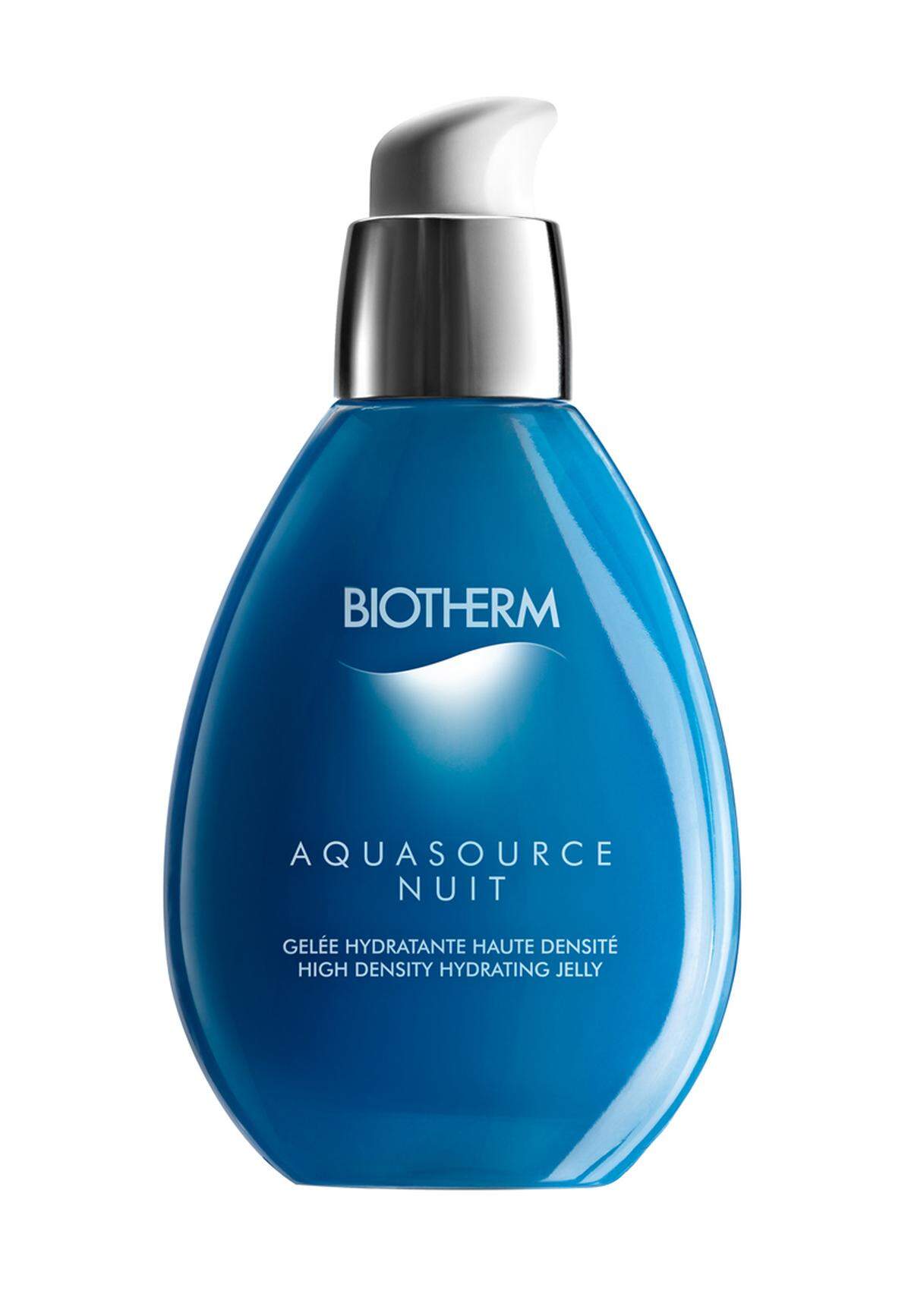 In der Nacht verliert die Haut viel Feuchtigkeit. Die Aquasource Nuit Nachtcreme von Biotherm  verspricht einen tiefenwirksamen und langanhaltenden Feuchtigkeitshaushalt.