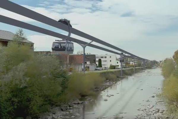 Mit der Stadtbahn soll es dann weiter entlang der Dornbirner Ach gehen ...