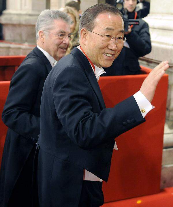 Bundespräsident Heinz Fischer (l.) und UN-Generalsekretär Ban Ki-moon.