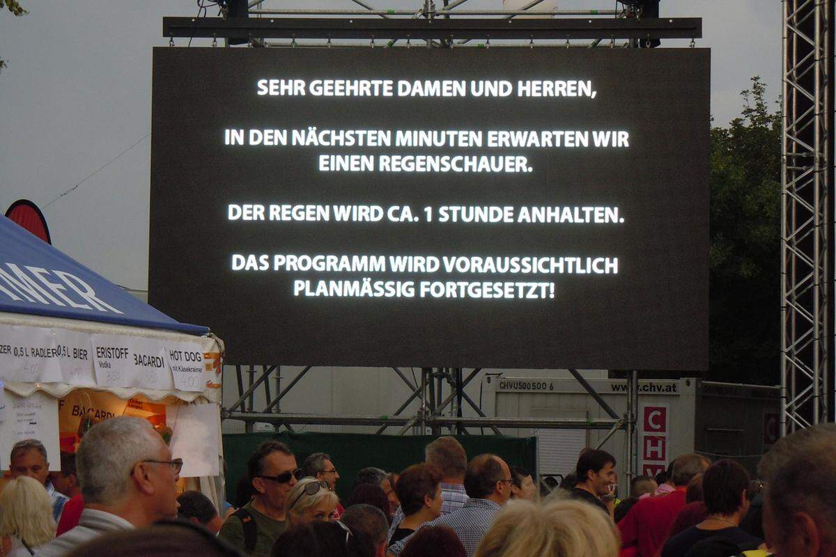 Die Warnung vor einem Wetterumschwung war übrigens umsonst: Der angekündigte Regen stellte sich nicht ein, nur einige Tropfen trafen die Donauinsel.