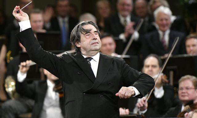 Riccardo Muti beim Neujahrskonzert 2018 der Wiener Philharmoniker. 