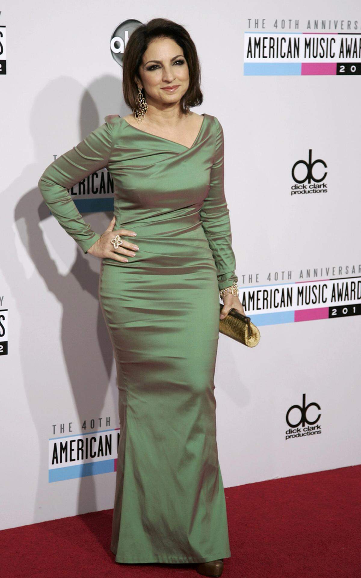 Gloria Estefan entschied sich für zartes Grün.