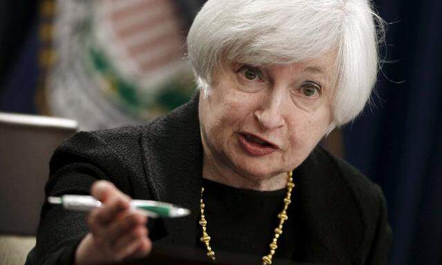 Yellen holds a news conference following the Federal Open Market Committee meeting in Washington