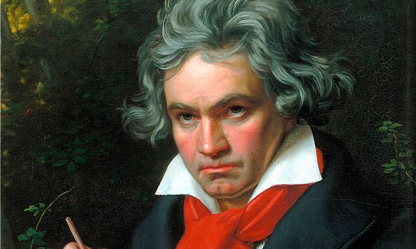 Ludwig van Beethoven beim Komponieren der „Missa Solemnis“ 1820: Gemälde von Karl Stieler.