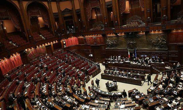 The Lower House of Parliament is seen during a vote in Rome