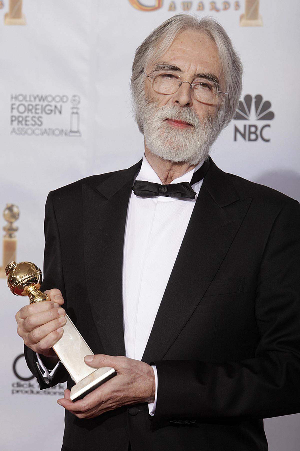 ... erhielt Haneke den Golden Globe für seinen düsteren Schwarz-weiß-Film. Der Film ging auch für Mehrheitsproduzent Deutschland ins Rennen um den Auslands-Oscar, unterlag aber dem argentinischen Film "In ihren Augen".