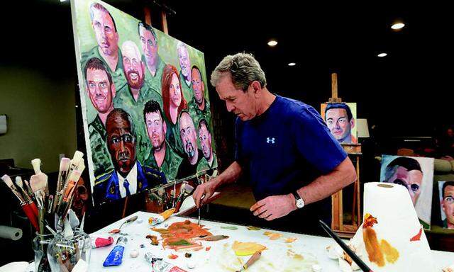 George Bush begann angeblich erst vor wenigen Jahren zu malen. 