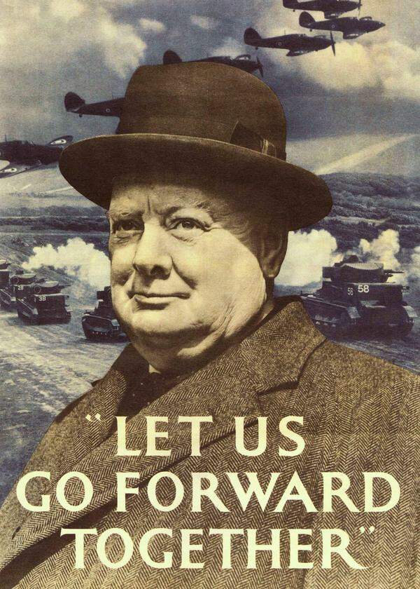 Winston Churchill auf dem Höhepunkt seines Lebens, im Jahr 1940. 