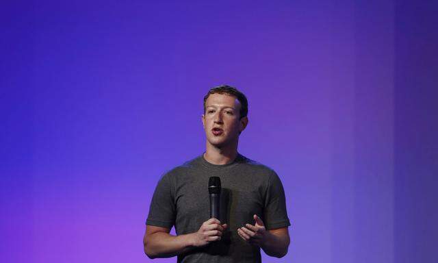 Mark Zuckerberg, founder and CEO of Facebook, addresses a gathering during the Internet.org Summit in New Delhi