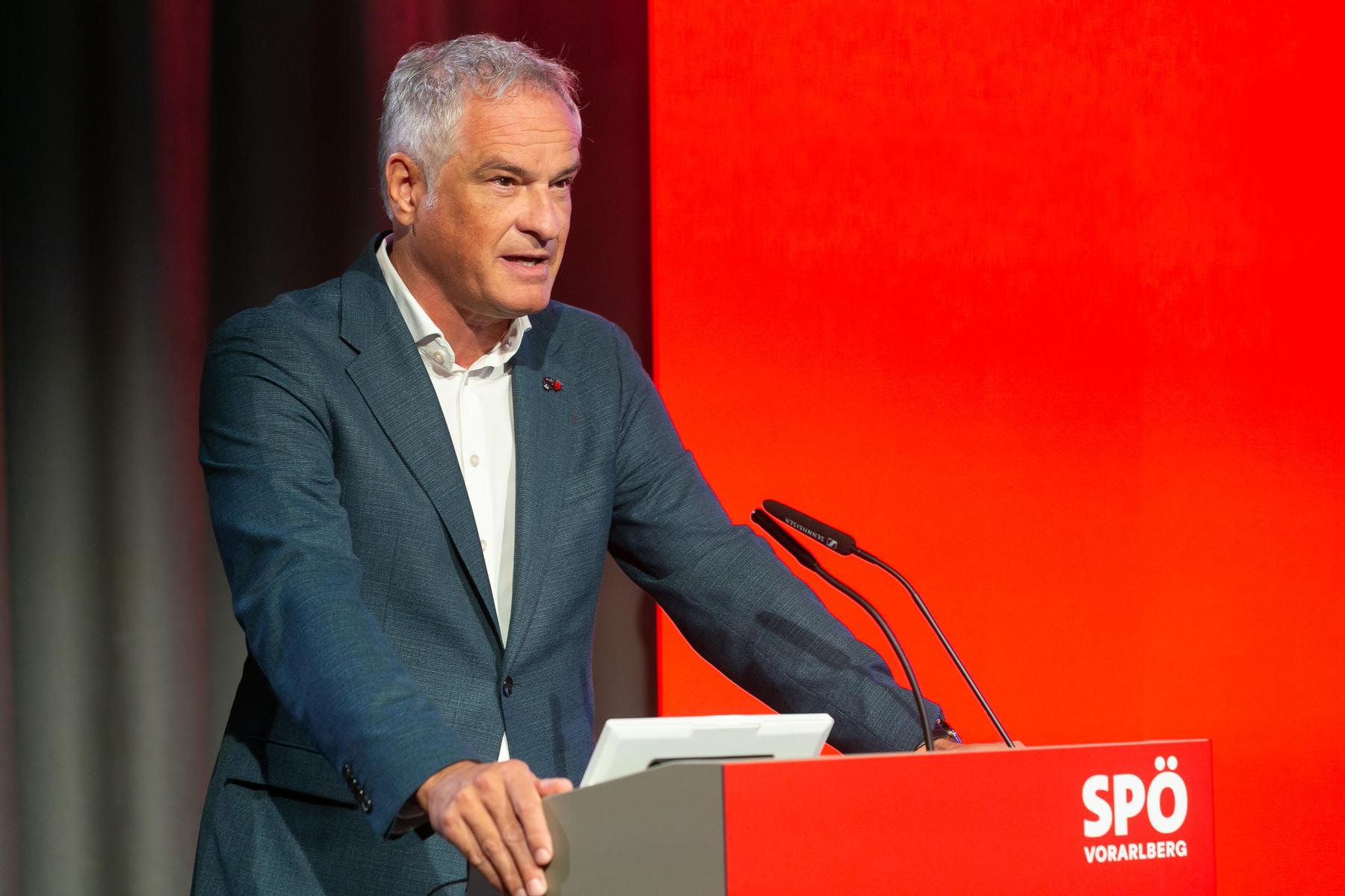 SPÖ Vorarlberg bestätigt Parteichef Mario Leiter