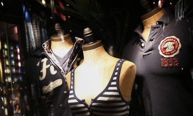 Clothes are seen on display at an Abercrombie & Fitch store in New York