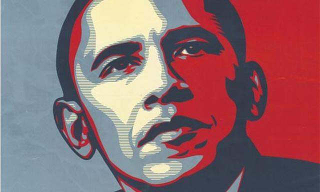 Die Ikone Barack Obama, wie ihn der Künstler Shepard Fairey sieht und für Wahlkampfposter porträtiert hat.