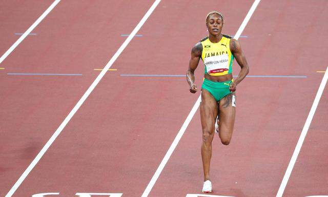 July 31, 2021, Koto, Tokyo, Japan: Elaine THOMPSON-HERAH of Jamaica in action during the Women s 100m semifinal at the