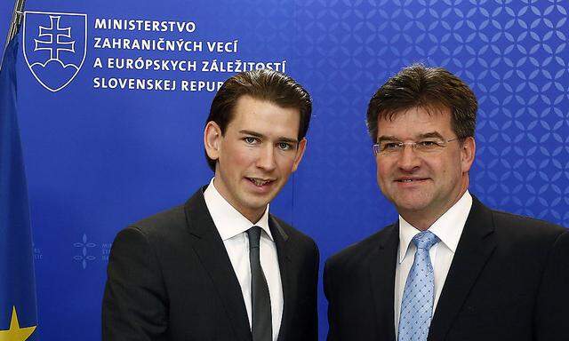 Sebastian Kurz mit dem slowakischen Außenminister Miroslav Lajcak