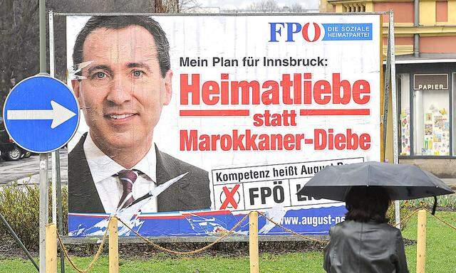 Das umstrittene FPÖ-Plakat.