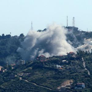 Ein israelischer Angriff auf ein Ziel im Süden des Libanons.