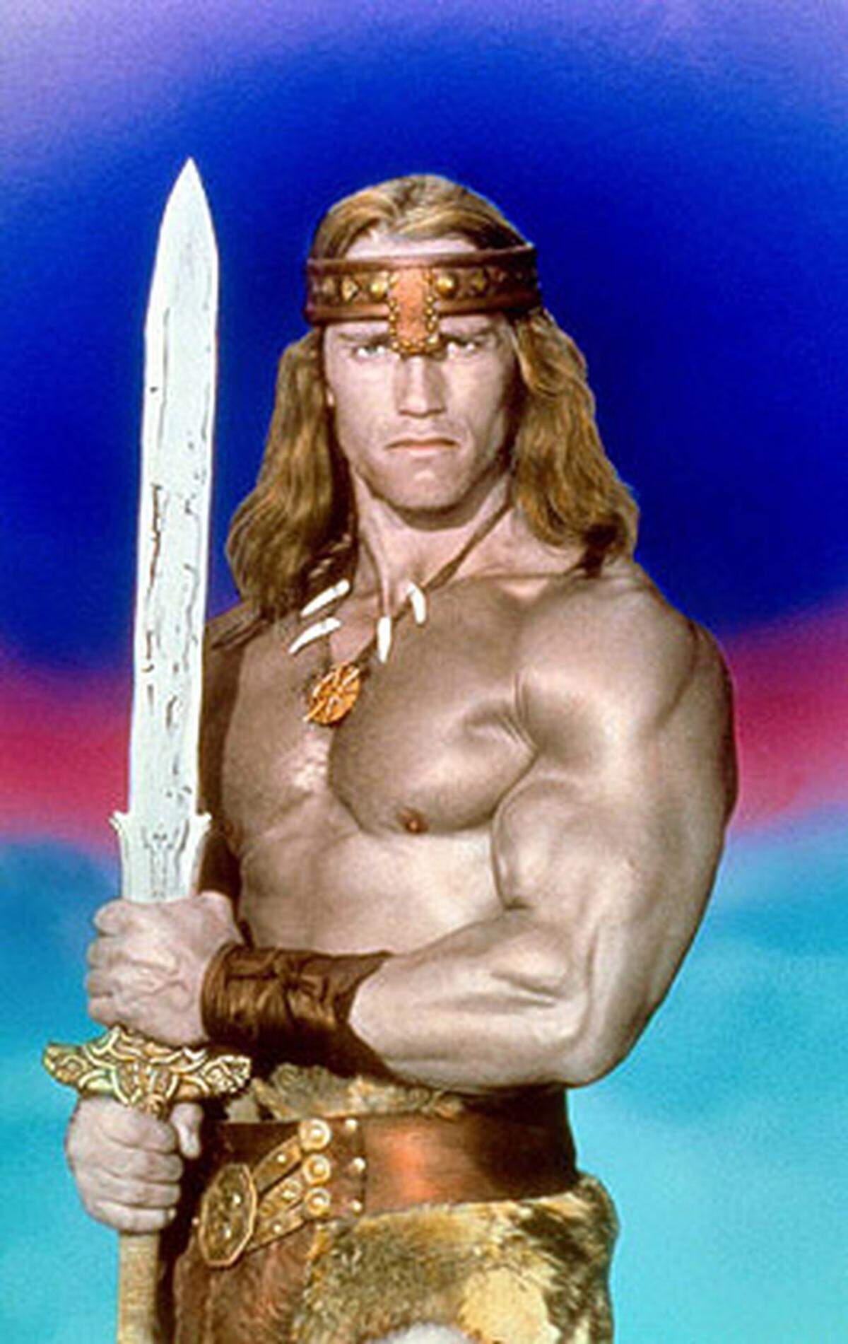 Sein Durchbruch als "Schauspieler" gelang der "steirischen Eiche" 1982 mit dem Sandalen-Schinken "Conan der Barbar" und dessen Fortsetzung "Conan der Zerstörer". Entlohnt wurde er dafür mit fürstlichen 250.000 Dollar - pro Film.