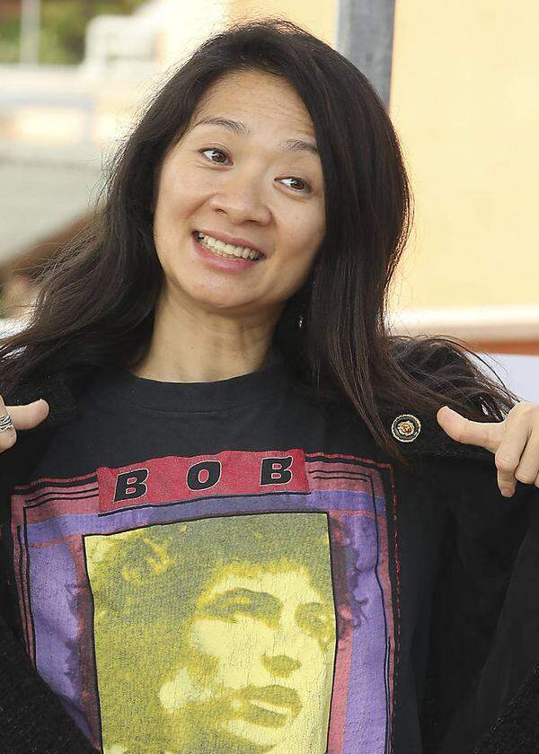Im Bob Dylan-Shirt: Chloé Zhao.
