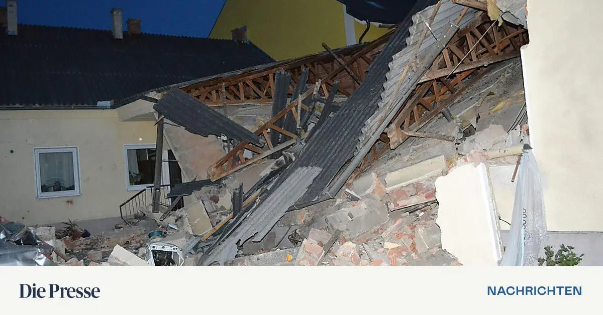 Defekter Boiler Haus in Niederösterreich explodiert