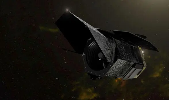 Eine Illustration des  „Nancy Grace Roman Space Telescope“,