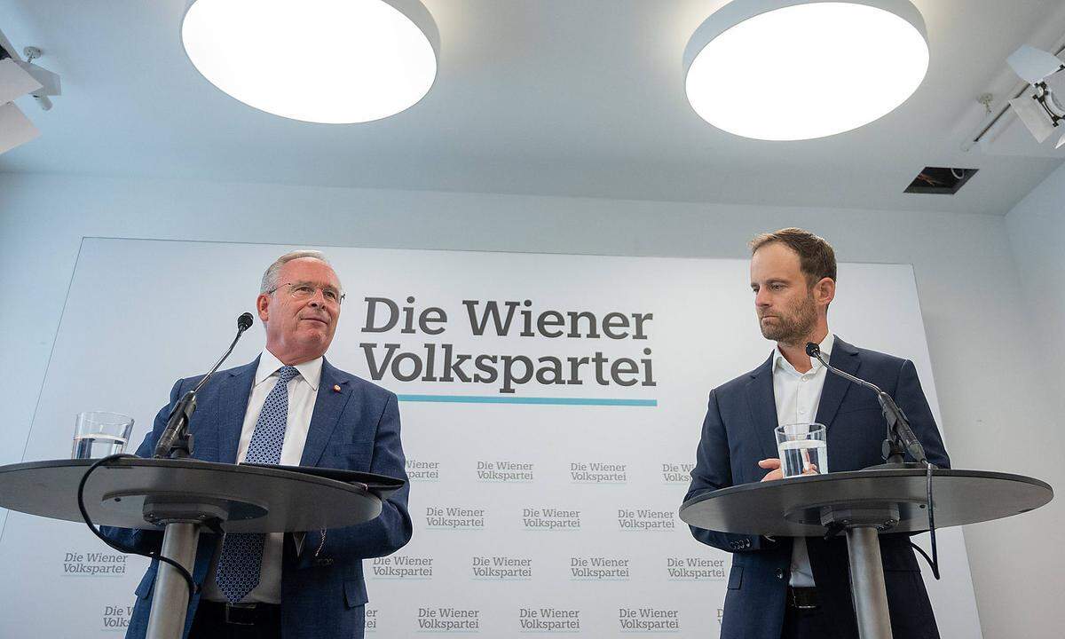 Wiens VP-Spitzen Karl Mahrer (li.), Markus Wölbitsch