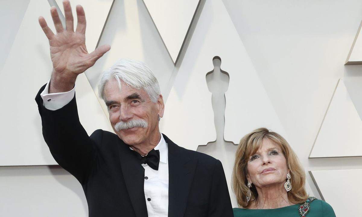 Hollywood-Legende Sam Elliott (mit Ehefrau Katharine Ross) war diesmal als bester Nebendarsteller für seine Rolle in "A Star is Born" nominiert.