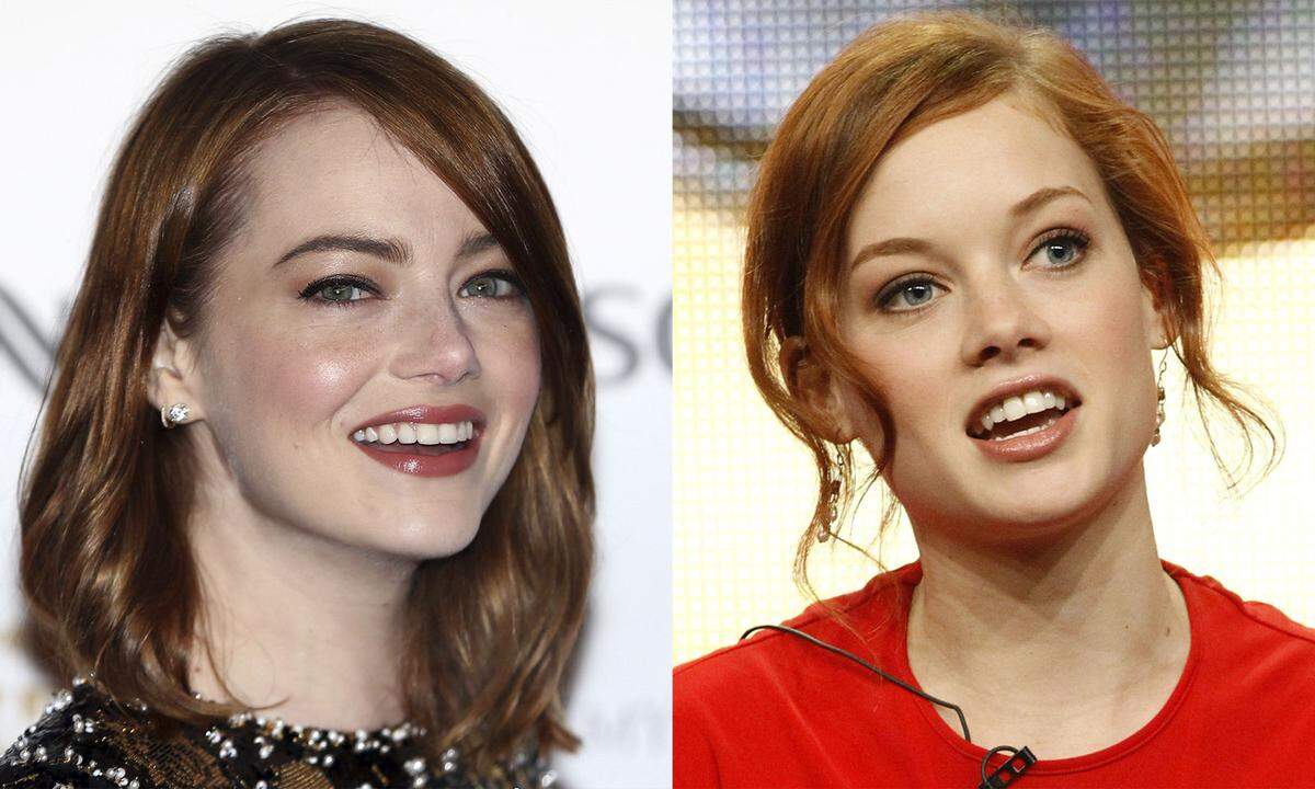 Jane Levy (r.), bekannt aus der Comedy-Fernsehserie "Suburgatory", könnte glatt die kleine Schwester ihrer Kollegin, Oscar-Preisträgerin Emma Stone (l.) ("La La Land") sein. Doch nicht nur in der Gegenwart lassen sich verblüffende Ähnlichkeiten zwischen Berühmtheiten entdecken, wie ein Blick in die Vergangenheit zeigt.