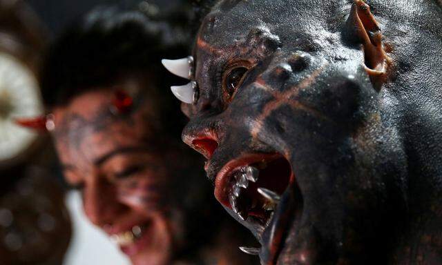 Brazilian Human Satan shows his body modifications