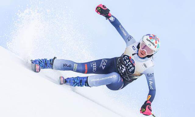 CRANS MONTANA,SWITZERLAND,17.FEB.24 - ALPINE SKIING - FIS World Cup, downhill, ladies. Image shows Marta Bassino (ITA).
Photo: GEPA pictures/ Wolfgang Grebien