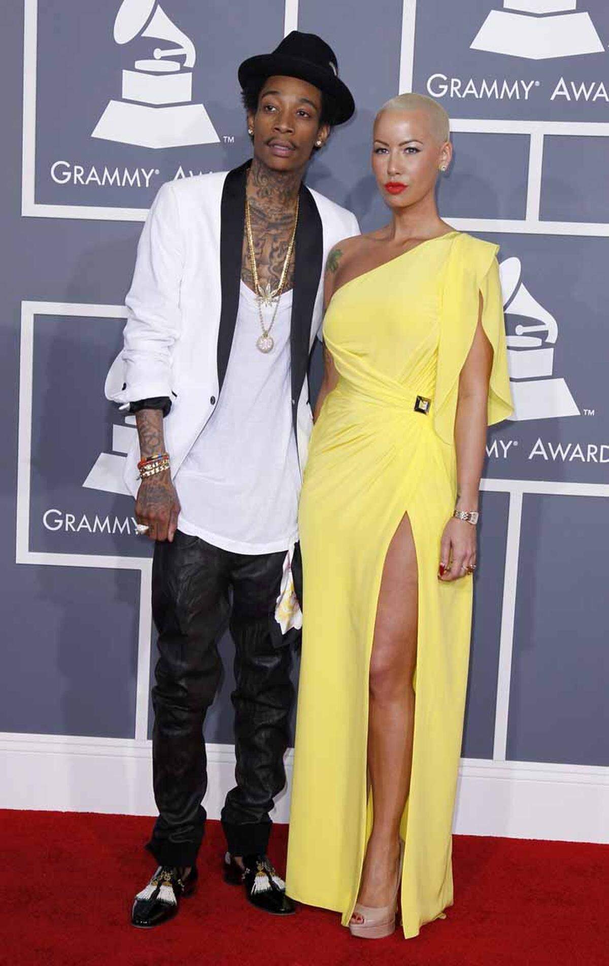 Amber Rose, die Ex-Freundin von Kanye West, kam ebenfalls in sonniger Couture.