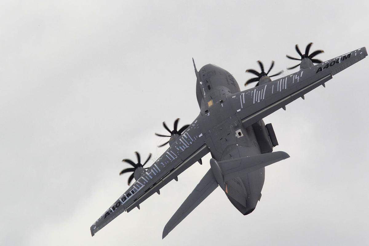 Auch der A400M von Airbus, ein Militärflugzeug, kam bei der Flugshow zum zum Einsatz.