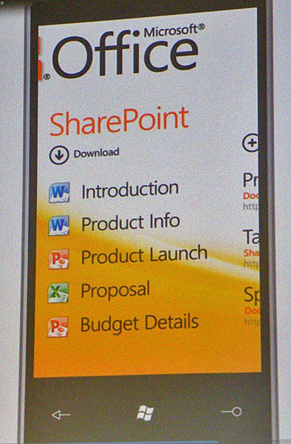 Neu ist auch die Integration von Sharepoint, über die direkt auf Dokumente auf Firmen-Servern zugegriffen werden kann.