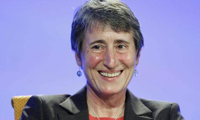 Sally Jewell, president and CEO of REI, speaks at the Fortune Brainstorm Green conference in Laguna Niguel